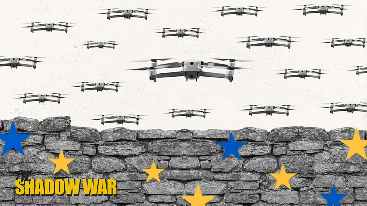 Illustration representing Europe´s drone wall 
