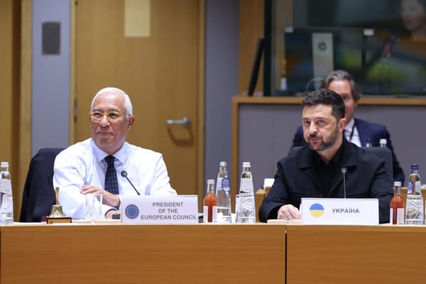 António Costa (President of the European Council) and Volodymyr Zelenskyy (President of Ukraine)