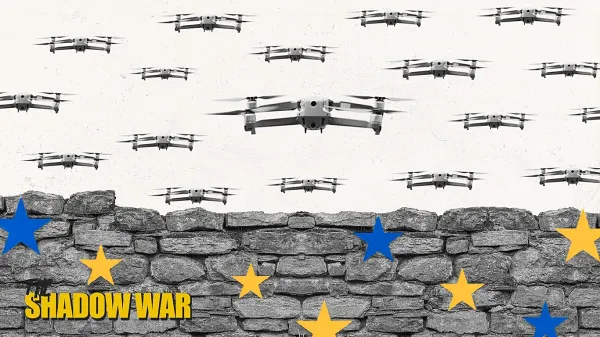 Illustration representing Europe´s drone wall 
